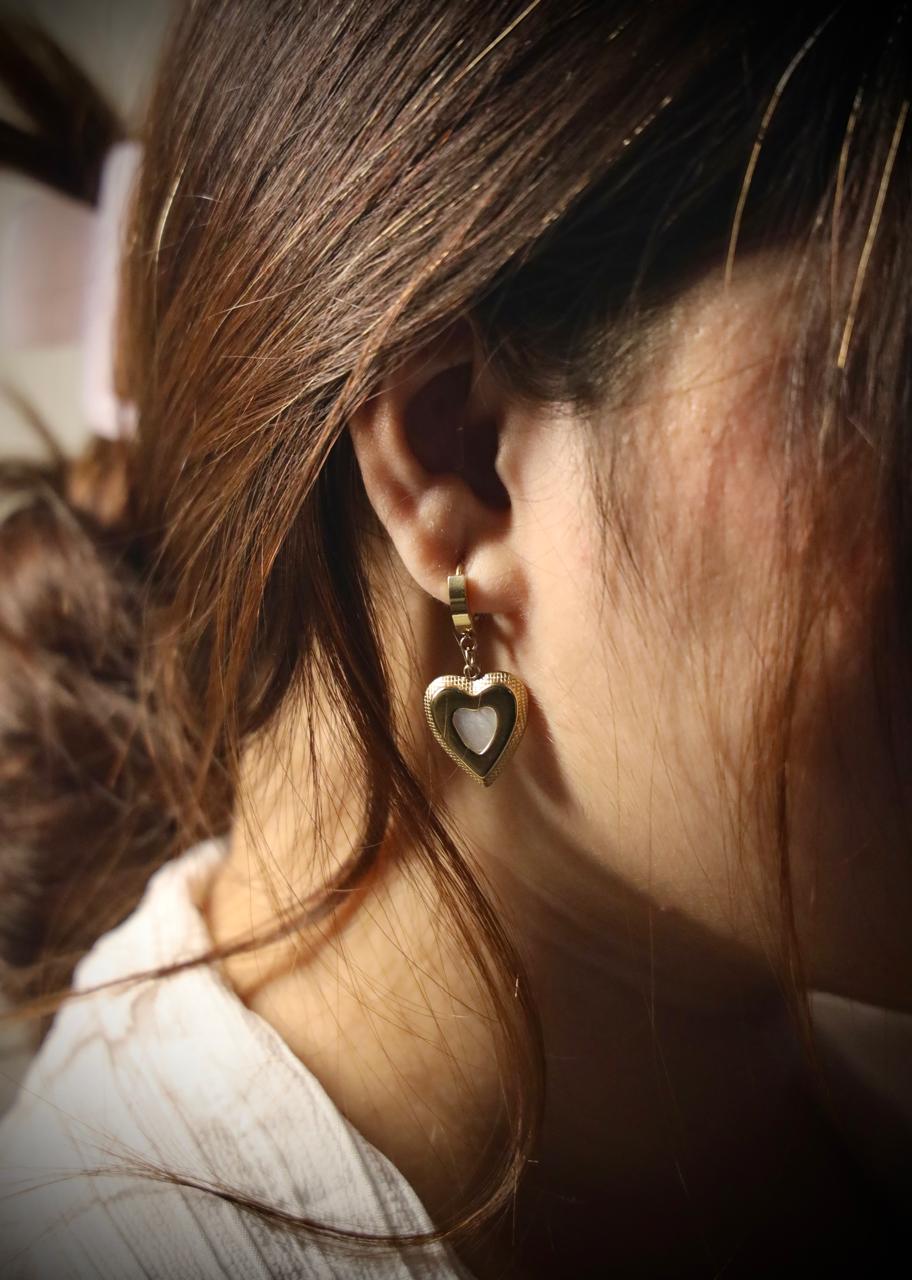 Holographic Heart Earrings
