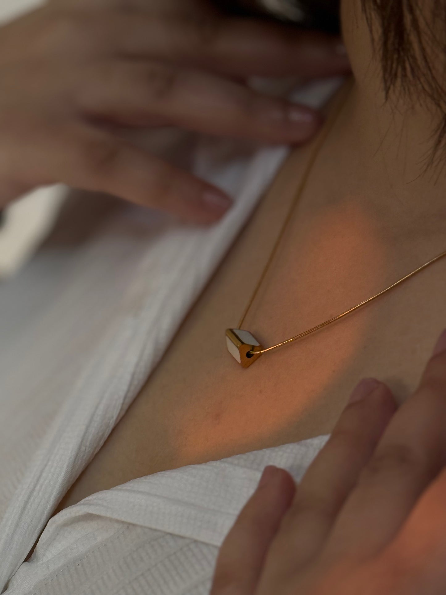 3D Triangle Necklace