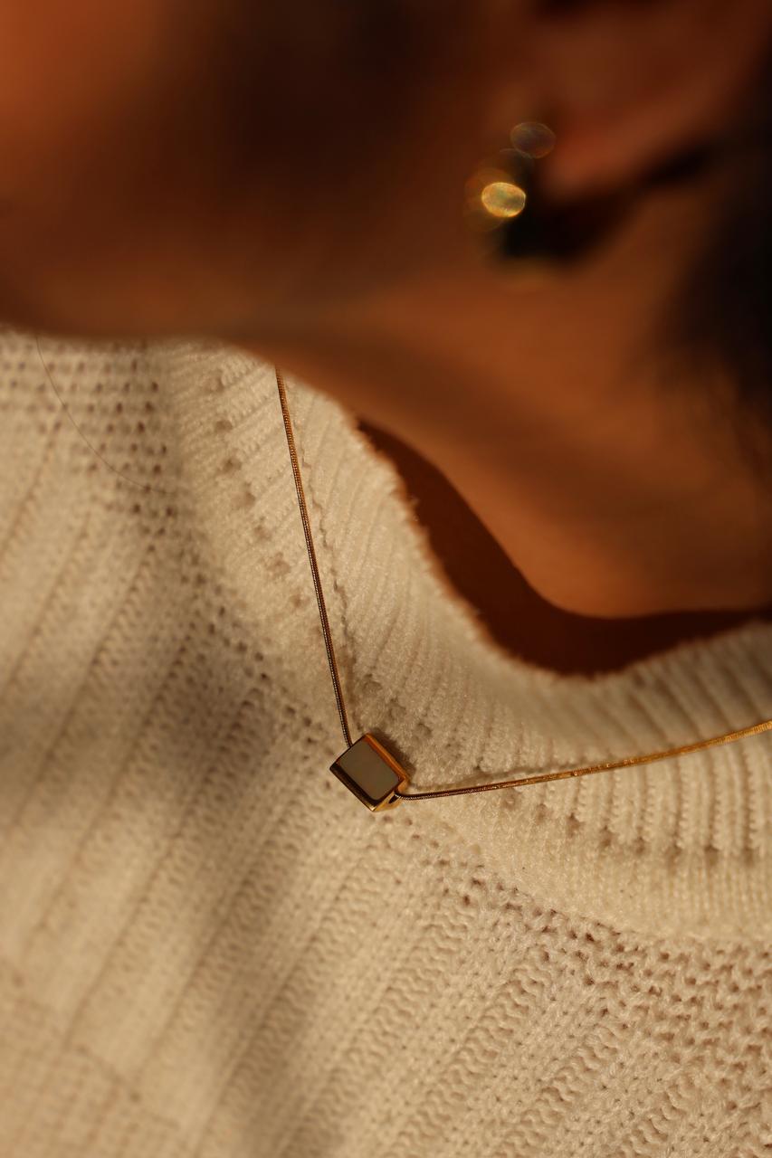 3D Triangle Necklace