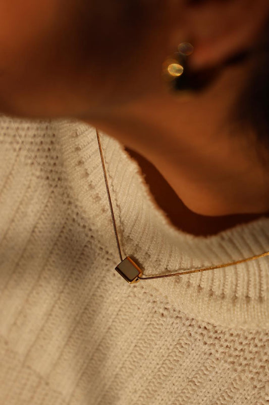 3D Triangle Necklace