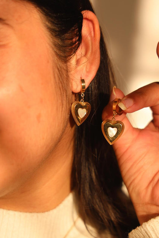 Holographic Heart Earrings