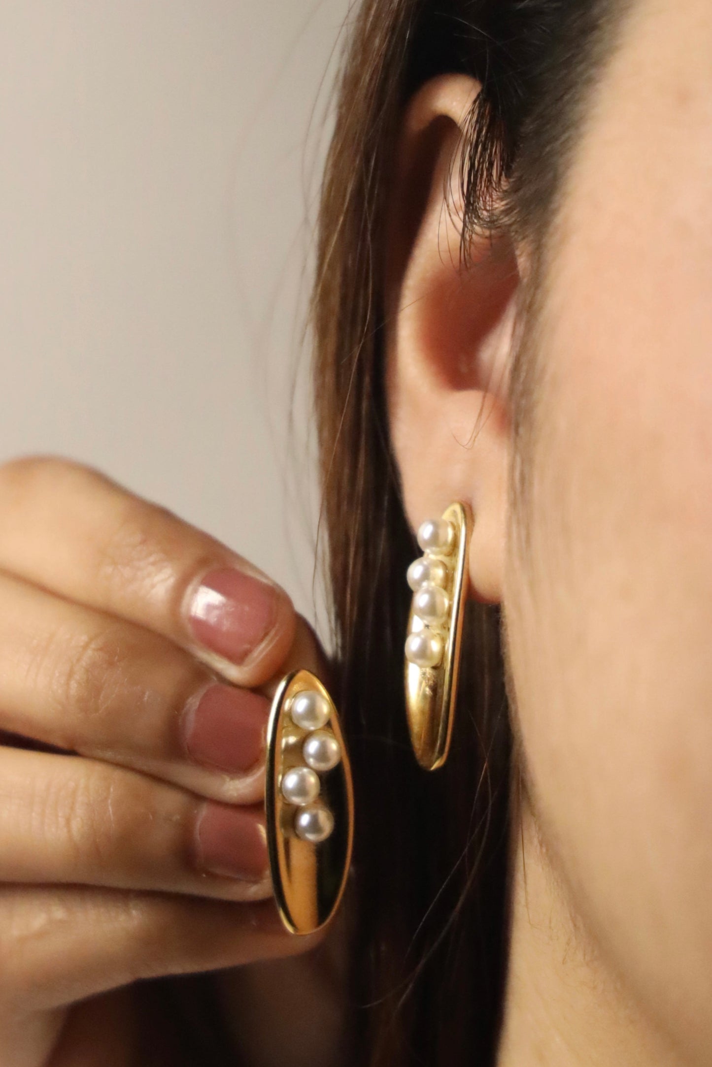 Pearls on the Boat Earrings